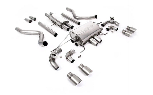Land Rover Defender 110 5.0 V8 (GPF Models) - Resonated (Quieter) GPF/OPF Back Valved System with Quad GT-90 Brushed Titanium Trims