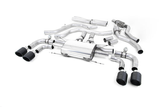 Alfa Romeo Giulia 2.9 V6 Quadrifoglio - Cat-Back Exhaust System with Jet-100 Carbon Trims - Valved