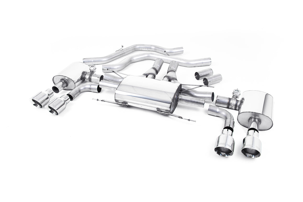 Alfa Romeo Giulia 2.9 V6 Quadrifoglio - Front Pipe-Back System with GT-100 Polished Trims - Valved