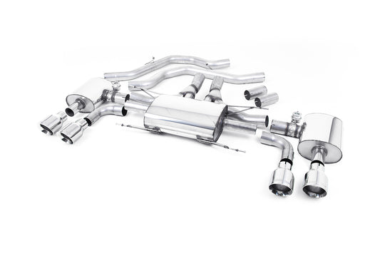 Alfa Romeo Giulia 2.9 V6 Quadrifoglio - Front Pipe-Back System with GT-100 Polished Trims - Valved