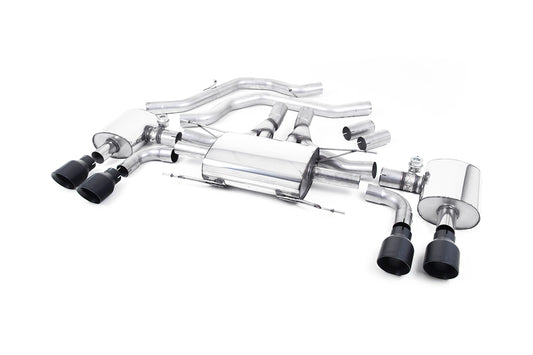 Alfa Romeo Giulia 2.9 V6 Quadrifoglio - Front Pipe-Back System with GT-100 Cerakote Black Trims - Valved