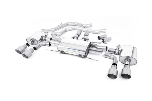 Alfa Romeo Giulia 2.9 V6 Quadrifoglio - Front Pipe-Back System with GT-100 Titanium Trims - Valved