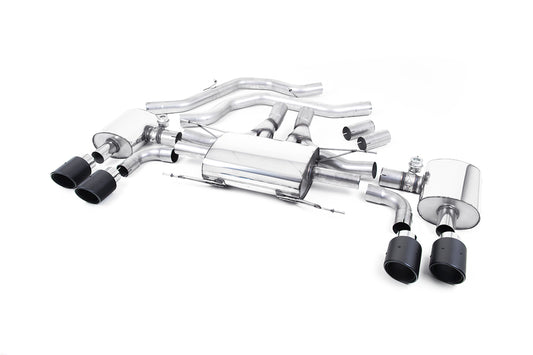 Alfa Romeo Giulia 2.9 V6 Quadrifoglio - Front Pipe-Back System with Jet-100 Carbon Trims - Valved