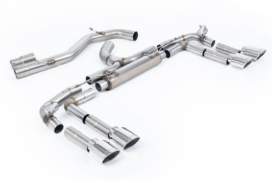 Audi S3 8Y - Non-Resonated Race (Loudest) Cat Back Exhaust System with with Polished Ovals