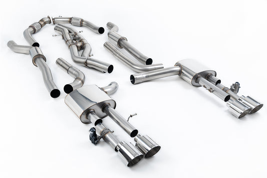 Audi S8 D5 V8 (Long Wheel Base) - Resonated (Quieter) Cat-Back with Polished Tips