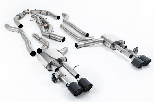 Audi S8 D5 V8 (Long Wheel Base) - Non-Resonated (Louder) Cat-Back with Carbon Tips