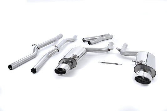 Audi RS4 B7 - Non-Valved Non-Resonated Cat-Back Exhaust System with Polished Oval Trims