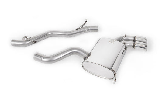 Audi S3 8P 3-door - Non-Resonated (Louder) Cat-Back Exhaust System with Polished Trims