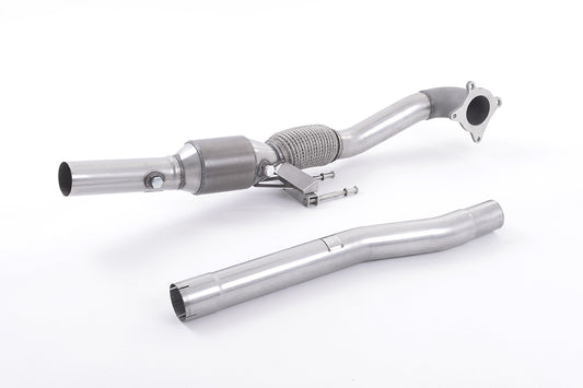 Large Bore Cast Downpipe with Race Cat (For Milltek Cat-back) (Audi/Seat/Skoda/VW)