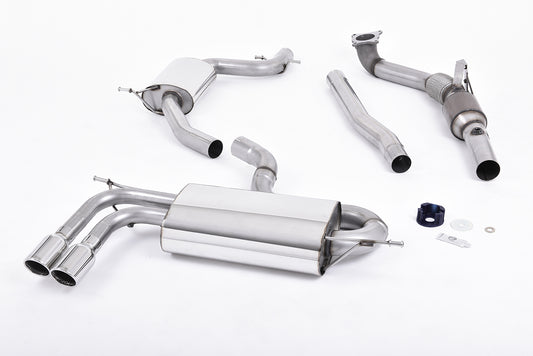 Audi A3 1.8 TSI - Turbo-Back Exhaust System with Hi-Flow Sports Catalyst and Polished Trims