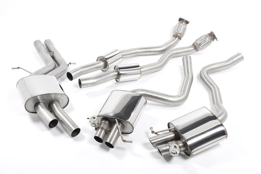 Audi RS5 B8 Coupe - Resonated (Quieter) Cat-Back Exhaust System - Uses OE Trims