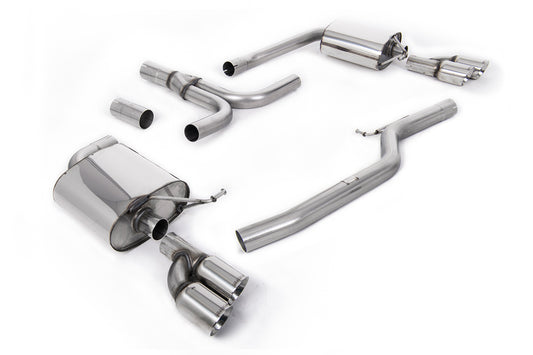 Audi A5 3.0 TDI - Cat-Back Exhaust System with Quad Outlet GT80 Polished Trims