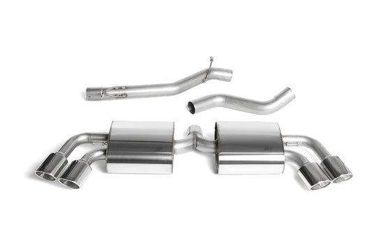 Audi TTS MK2 Quattro - Non-Resonated (Louder) Cat-Back Exhaust System with Quad Polished Trims