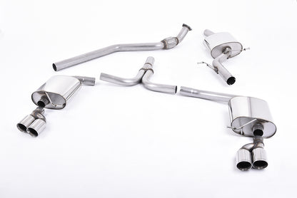 Milltek Exhaust  Audi A4 2.0 TFSI S LINE B8 (2WD AND QUATTRO TIPTRONIC-ONLY) SALOON & AVANT Cat-back Exhaust SSXAU303 - TMC Motorsport