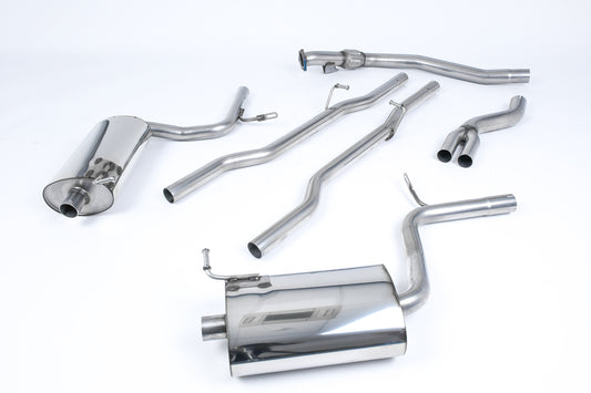 Audi A4 2.0 B7 Quattro/DTM - Non-Resonated (Louder) Cat-Back Exhaust System with GT100 Trims (For Manual Models)