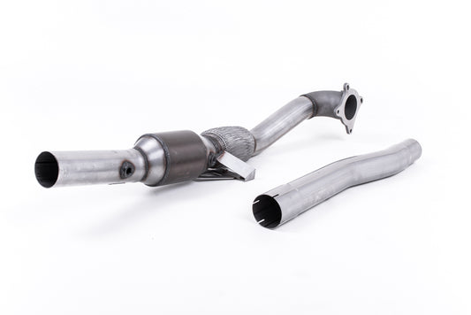 Audi TT MK2 2.0 2WD - Stainless Steel Cast Large Bore Downpipe with Hi-Flow Sports Catalyst (For Milltek Race Cat-Back)