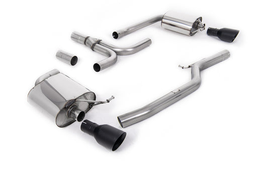 Audi A5 3.0 TDI - Cat-Back Exhaust System with Dual Outlet Cerakote Black GT100 Trims