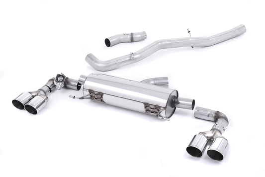 Audi S1 - Non-Resonated (Louder) Cat-Back Exhaust System with Quad Polished Round Trims