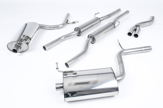 Audi A4 2.0 B7 Quattro/DTM - Resonated (Quieter) Cat-Back Exhaust System with GT100 Trims (For Tiptronic Models)