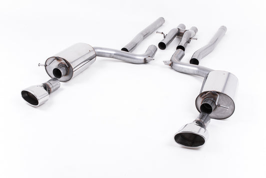Audi RS6 C6 - Non-Resonated (Louder) Cat-Back Exhaust System with Polished Dual-Oval Trims