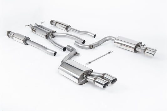 Audi S6 V10 C6 - Resonated (Quieter) Cat-Back Exhaust System with Polished Trims