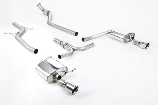 Audi A4 2.0 B8 S line (Manual) - Non-Resonated (Louder) Cat-Back Exhaust System with Duel Outlet GT100 Trims
