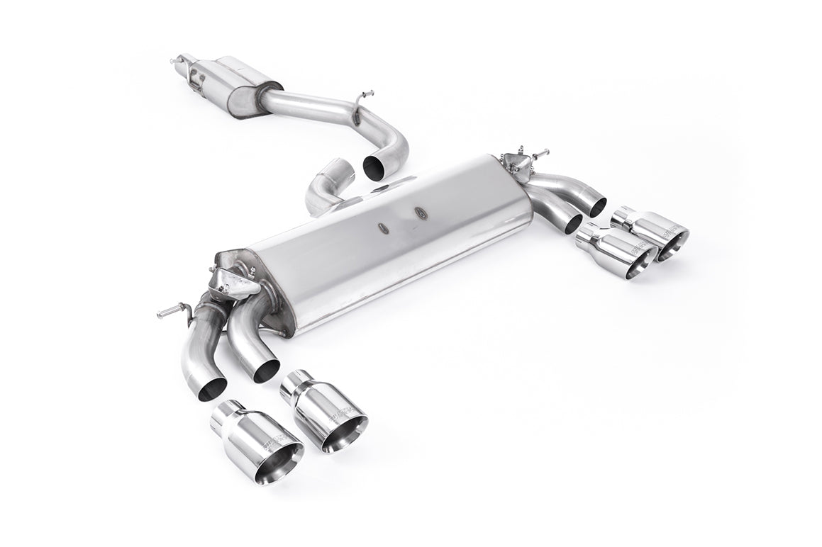 Audi S3 8V.2 - Resonated (Quieter) GPF/OPF-Back Exhaust System with Quad Round Polished Tips