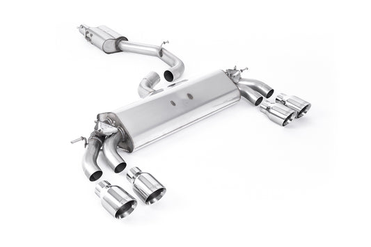 Audi S3 8V.2 - Resonated (Quieter) GPF/OPF-Back Exhaust System with Quad Round Polished Tips