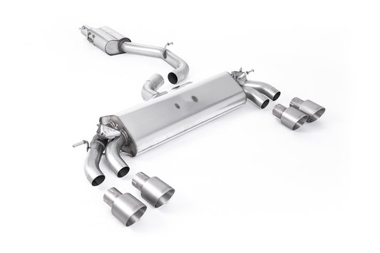 Audi S3 8V.2 - Resonated (Quieter) GPF/OPF-Back Exhaust System with Quad Round Titanium Trims