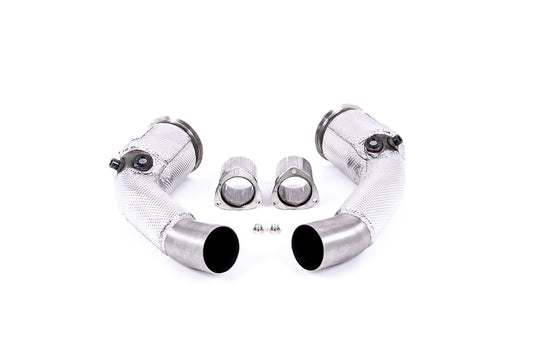 Audi RS6/RS7 C8 &amp; S8 D5 - Large Bore Downpipes &amp; De-Cat (For OE System)