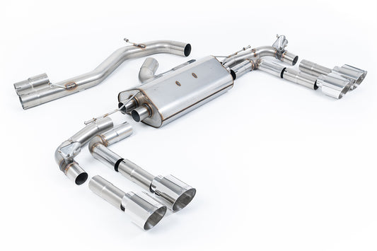 Audi S3 8Y - Part-Resonated Cat-Back Exhaust System with GT-115 Polished Tips