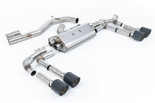 Audi S3 8Y - Part-Resonated Cat-Back Exhaust System with JET-115 Carbon Tips