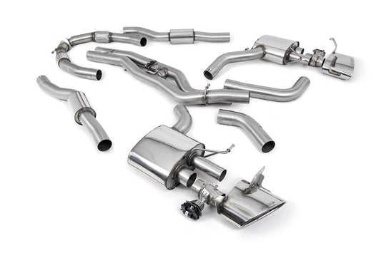 Audi RS6/RS7 C8 - Resonated Cat Back System (Twin 80mm) with Polished Oval Trims