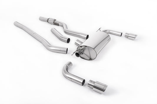 BMW 4 Series F32 428i Auto - Non-Resonated (Louder) Cat-Back Exhaust System Polished Trims (For 435i M Sport Valance)