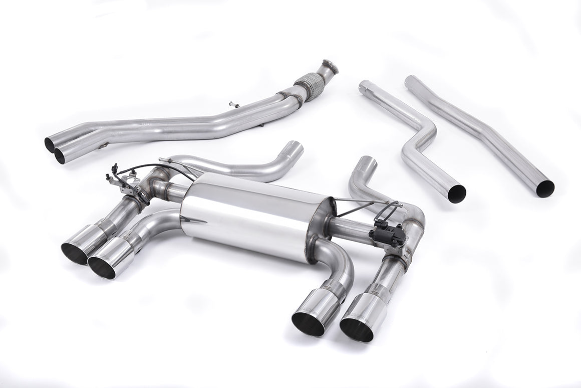 BMW F87 M2 - Cat-Back Exhaust System with Polished GT-90 Trims