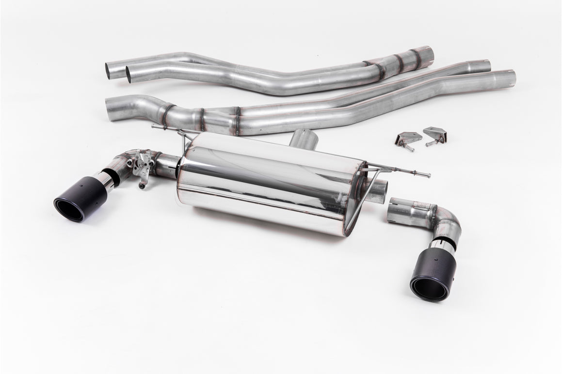 Non-Resonated (Louder) Race Cat-Back Exhaust System with Carbon Jet 90 Trims