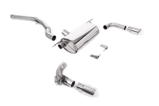 Non-Resonated (Louder) GPF/OPF-Back Exhaust System with Polished GT-90 Trims