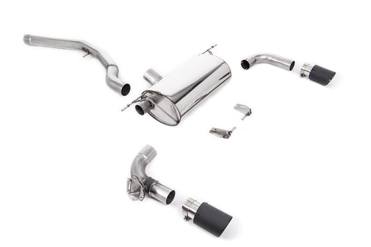 Non-Resonated (Louder) GPF/OPF-Back Exhaust System with Carbon Jet-90 Trims