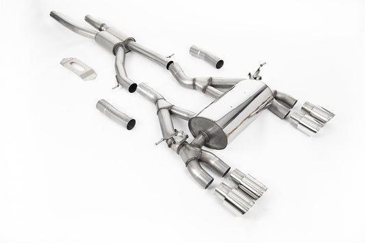 BMW F80 M3/F82 M4 - GPF / OPF Back Race Exhaust System with Polished GT-90 Trims