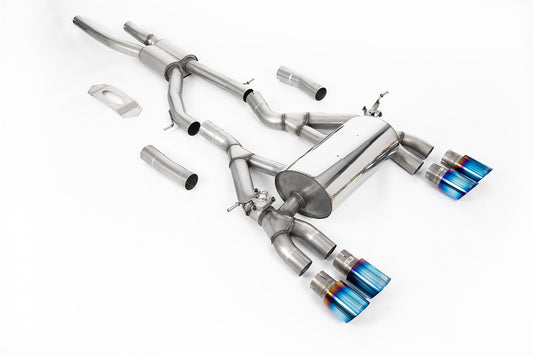 BMW F80 M3/F82 M4 - GPF / OPF Back Race (Louder) Exhaust System with Burnt Titanium GT-90 Trims