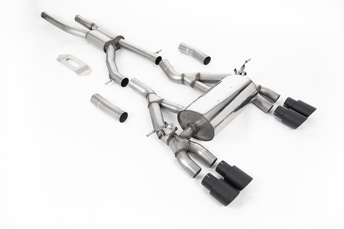 BMW F80 M3/F82 M4 - GPF / OPF Back Road Exhaust System with Cerakote Black GT-90 Trims