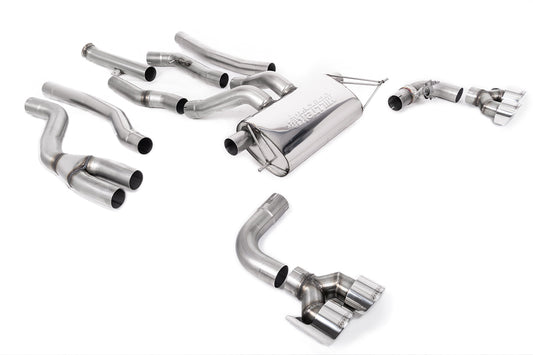 Cat-back Exhaust System with Quad GT-100 Polished Trims