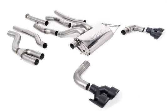 Cat-back Exhaust System with Quad GT-100 Cerakote Black Trims