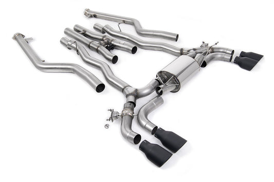 BMW M5 F90 LCI (GPF Equipped) - Cat Back Exhaust System with Cerakote Black GT-100 Trims