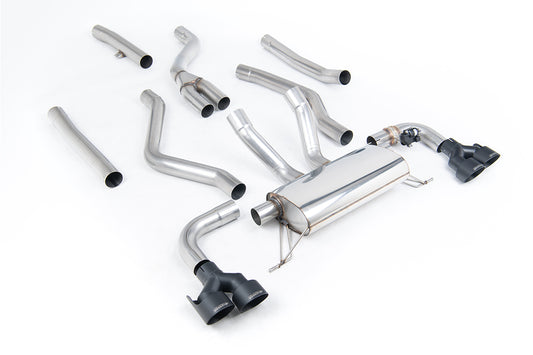 BMW G20 M340i &amp; G22 M440i - Cat-Back Quad with GT-100 Black Trims
