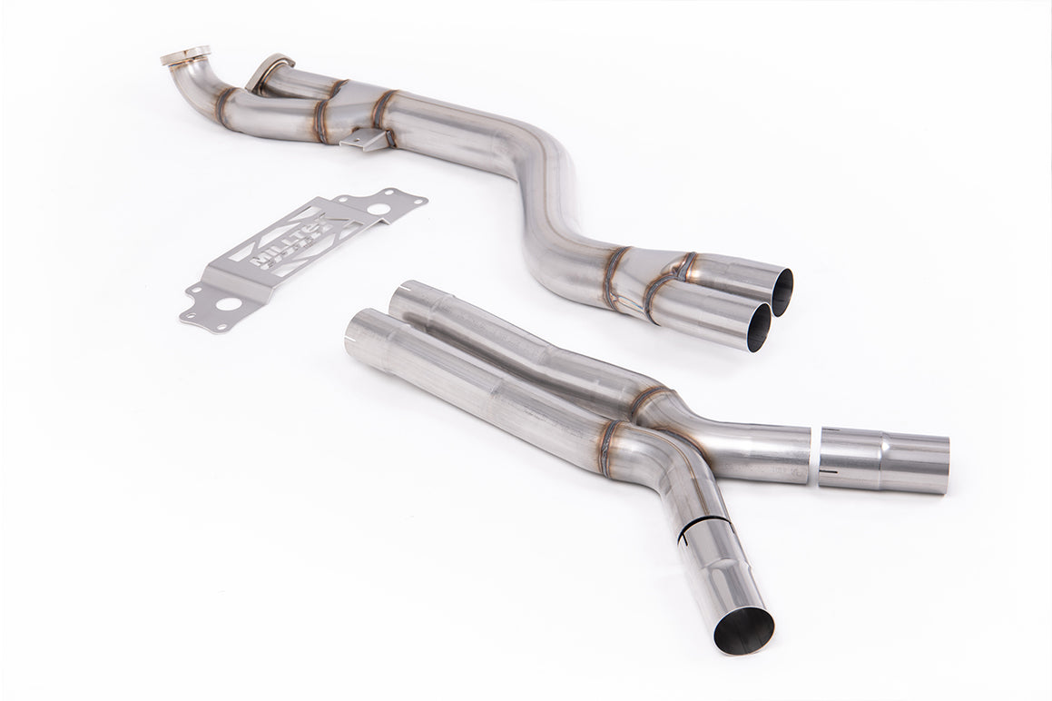 BMW G87 M2 - Secondary Catalyst Bypass - Non Resonated with X Pipe to Milltek Axle Back Only