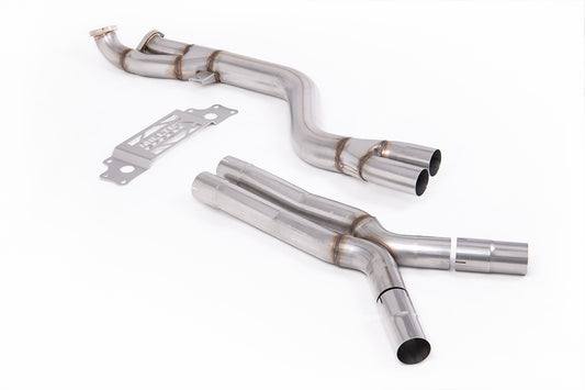 BMW G87 M2 - Secondary Catalyst Bypass - Non Resonated with X Pipe to Milltek Axle Back Only