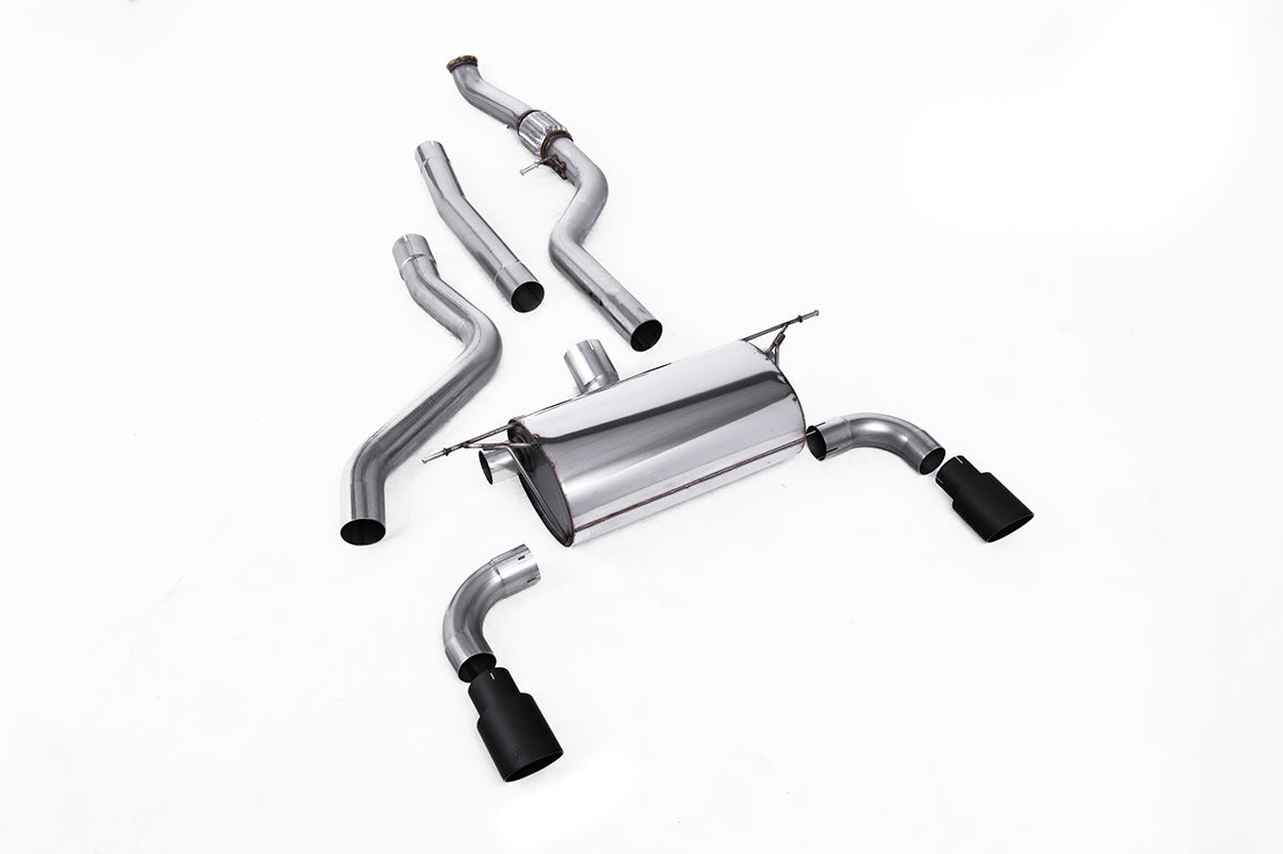 Cat-Back Exhaust System with Road Rear Silencer &amp; Ceramic Black Tips