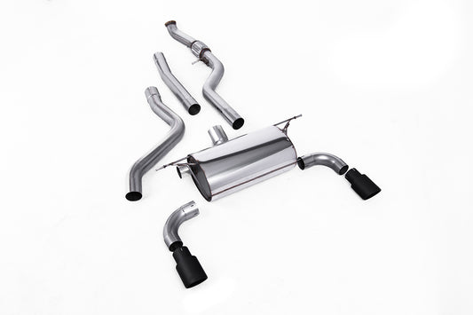 Cat-Back Exhaust System with Road Rear Silencer &amp; Ceramic Black Tips