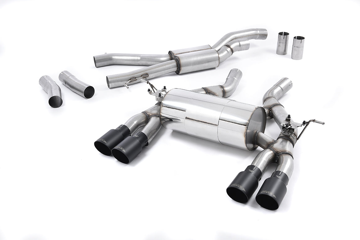 Milltek Exhaust  BMW M4 F82 Coupe & M4 Competition Coupé (Non-OPF equipped models only) Cat back Exhaust System Quad Black Tailpipes SSXBM993 - TMC Motorsport